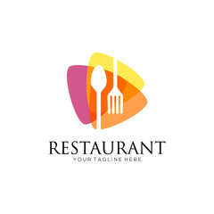 Abstract Restaurant Logo Vector Template