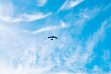 旅客機・飛行機・青空