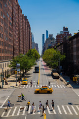 Busy streets in downtown New York.