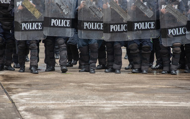 Riot police clashed with the protesters.
