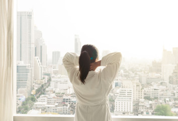 young woman relaxing