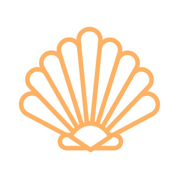 Seashell maritime elegant icon. Vector illustration for beach and sea related subjects