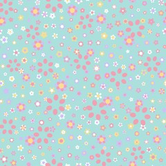 Seamless floral pattern with light background