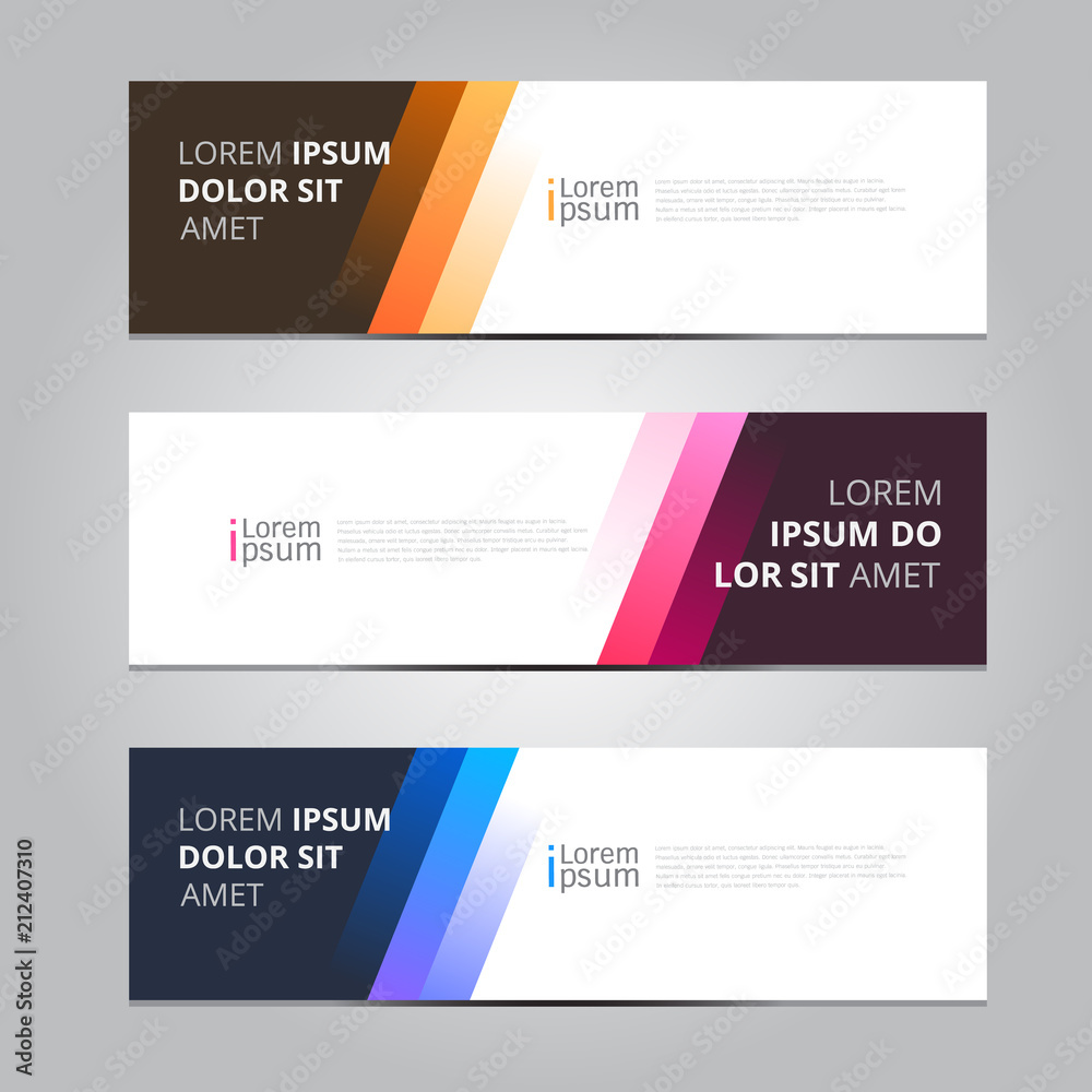 Sticker vector abstract design banner web template.