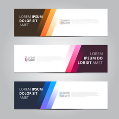 Vector abstract design banner web template.