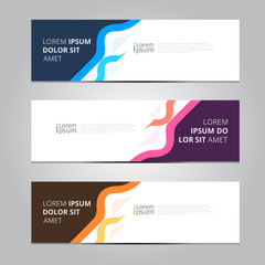 Vector abstract design banner web template.
