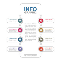 Vector infographic template for diagram, graph, presentation, chart, business concept with 8 options.