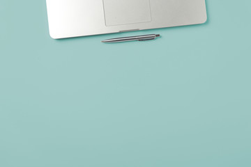 Business background with laptop and copy space