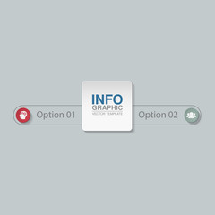 Vector infographic template for diagram, graph, presentation, chart, business concept with 2 options.