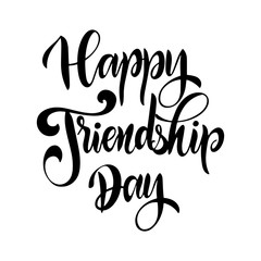 Friendship day hand drawn lettering. Vector elements for invitations, posters, greeting cards. T-shirt design