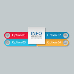 Vector infographic template for diagram, graph, presentation, chart, business concept with 4 options.
