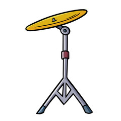 Cute and funny cymbal with stand - vector