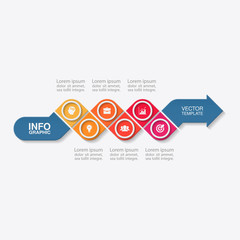 Vector infographic template for diagram, graph, presentation, chart, business concept with 6 options.