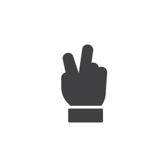 Victory Hand vector icon. filled flat sign for mobile concept and web design. Peace hand gesture simple solid icon. Symbol, logo illustration. Pixel perfect vector graphics