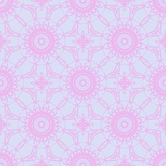 creative geometric ornament on color background. Seamless vector illustration. For interior design, wallpaper