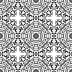 Decorative floral ornament. seamless pattern. vector illustration. Tribal Ethnic Arabic, Indian, motif. for interior design, wallpaper.