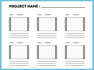 film storyboard composition scene template