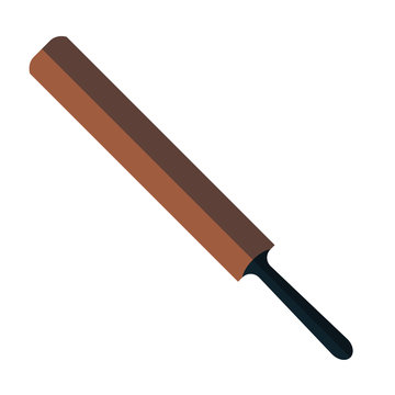 cricket bat vector icon wood sport equipment