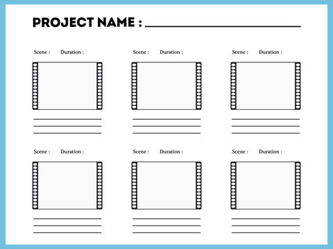 film storyboard composition scene template