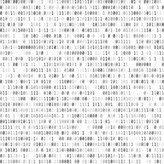 Binary Computer Code. Digital Data Stream. Abstract Matrix Background. Cyber security. Hacker concept. Vector Illustration