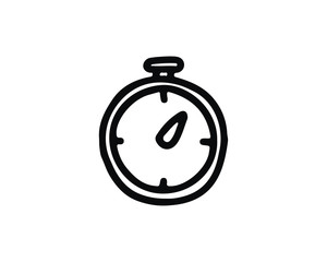 stopwatch hand drawn icon , designed for web and app