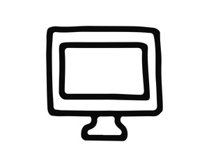 computer hand drawn icon , designed for web and app