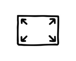 maximize hand drawn icon , designed for web and app