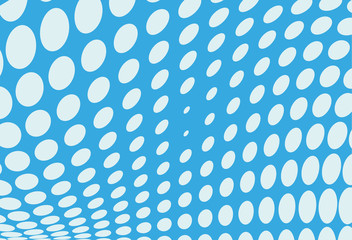 Blue halftone panel. Digital gradient with dots. Abstract futuristic background. Dynamic, motion style. Vector illustration
