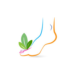 Obraz premium Woman foot logo