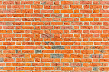 close up background red brick wall construction