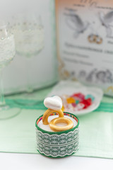 Wedding rings from bread products
