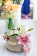 Small beautiful wedding cake