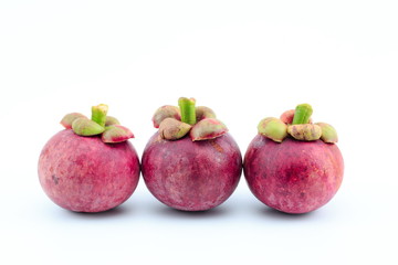Mangosteen isolated on white background

