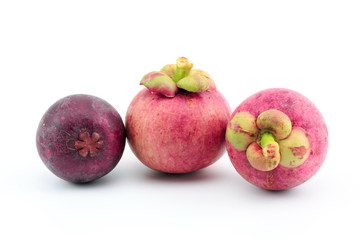 Mangosteen isolated on white background
