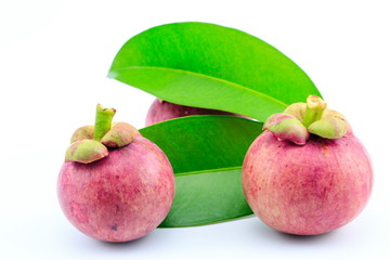 Mangosteen isolated on white background
