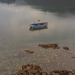 Landscape of the Ortigueira estuary. Carino. La Coruna Spain. Europe.