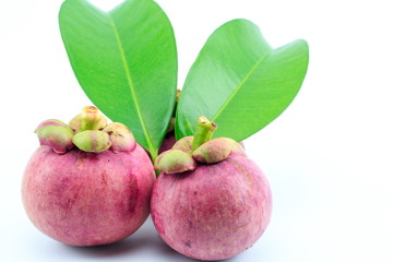 Mangosteen isolated on white background
