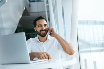Business Man Talking On Mobile Phone