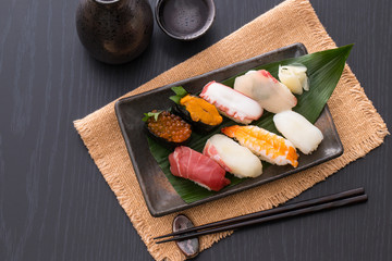 お寿司と日本酒