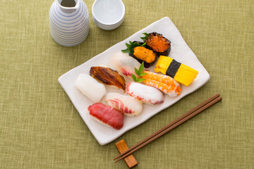 お寿司と日本酒