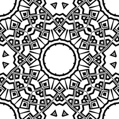 Beautiful tablecloth. Seamless lace pattern with geometric, floral element. Vector illustration.