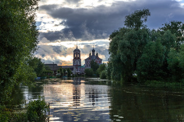 the charm of a quiet warm evening in the city of Pereslavl-Zalessky