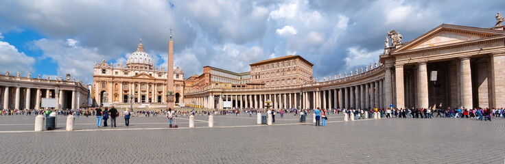 St. Peter's Cathedral on St. Peter's square in Vatican, Rome, Italy
