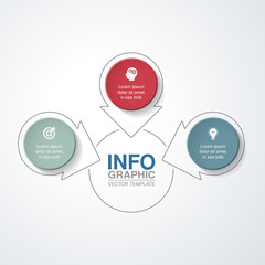 Vector infographic template for diagram, graph, presentation, chart, business concept with 3 options.