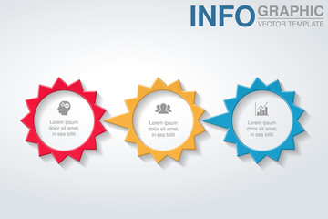 Vector infographic template for diagram, graph, presentation, chart, business concept with 3 options.