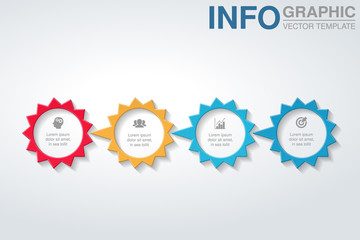 Vector infographic template for diagram, graph, presentation, chart, business concept with 4 options.