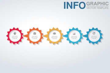 Fototapeta premium Vector infographic template for diagram, graph, presentation, chart, business concept with 5 options.