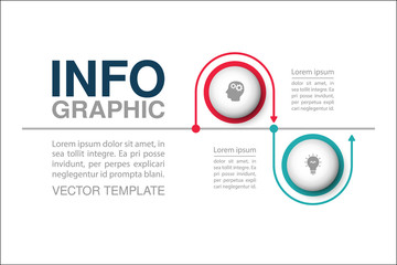 Vector infographic template for diagram, graph, presentation, chart, business concept with 2 options.