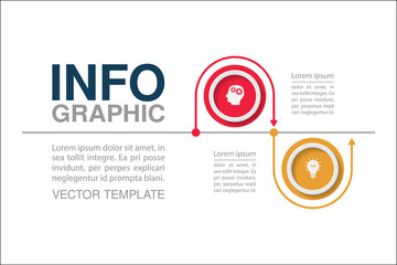 Vector infographic template for diagram, graph, presentation, chart, business concept with 2 options.