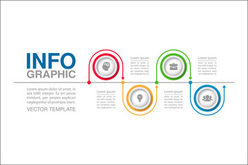Vector infographic template for diagram, graph, presentation, chart, business concept with 4 options.